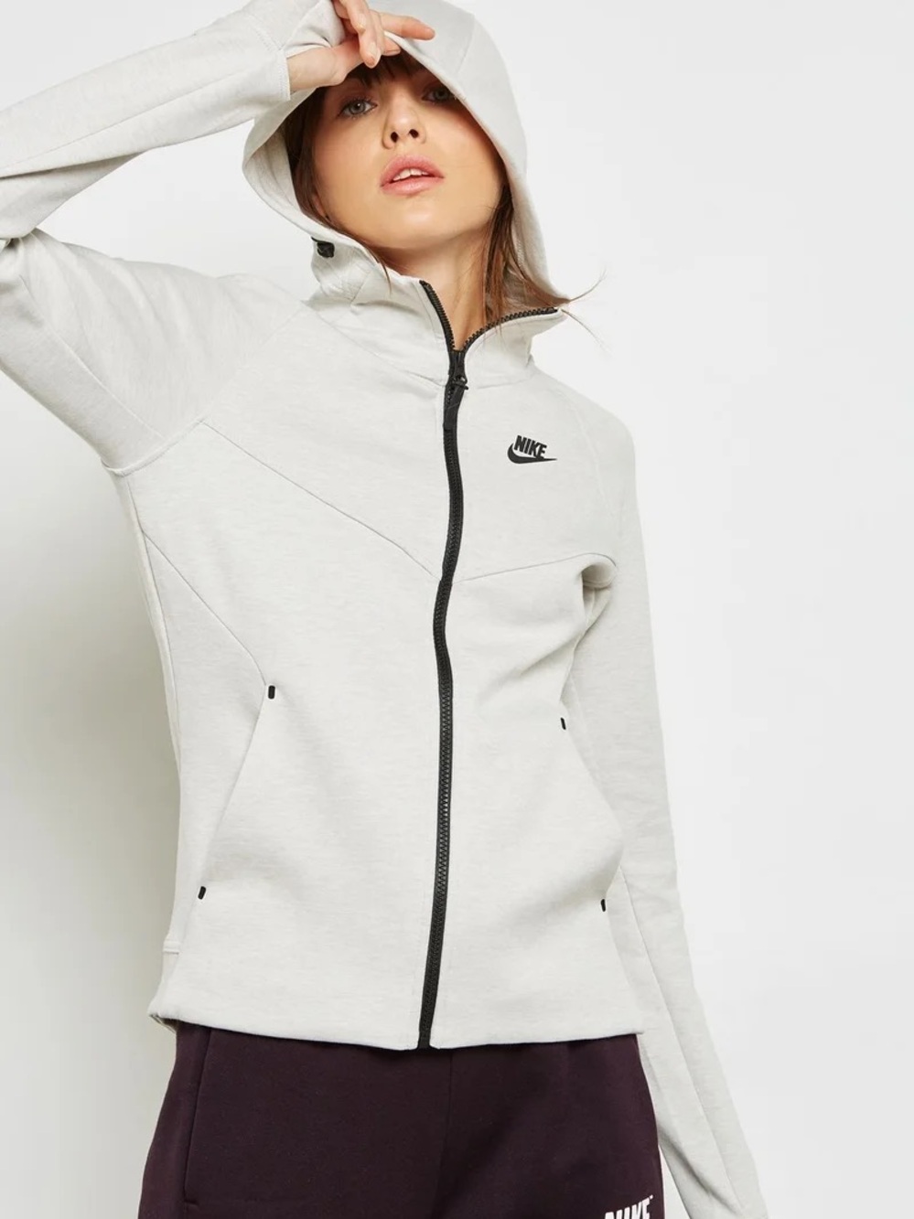 Nike Tech Fleece Windrunner Hoodie Women’s M Oatmeal 🤍